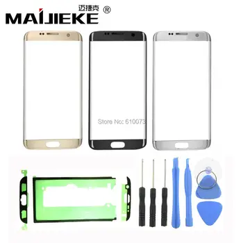 

Front Outer Glass Lens kits For Samsung Galaxy S7 edge G935 G935F Front Glass 5.5" Touch Screen LCD Outer Panel+Adhesive Tools