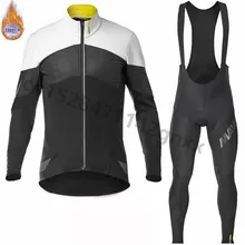 2019 pro team Mavic long sleeve cycling jersey Mens Winter MTB bike clothing Thermal Fleece Bicycle bib pants set Ropa Ciclismo 2019 pro team Mavic long sleeve cycling jersey Mens Winter MTB bike clothing Thermal Fleece Bicycle bib pants set Ropa Ciclismo