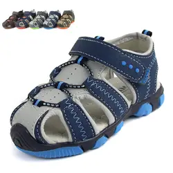 Модель 2016 года; Новый стиль Мужская мода детская обувь Повседневные босоножки и противоскользящим полый AIR спортивные детские сандалии