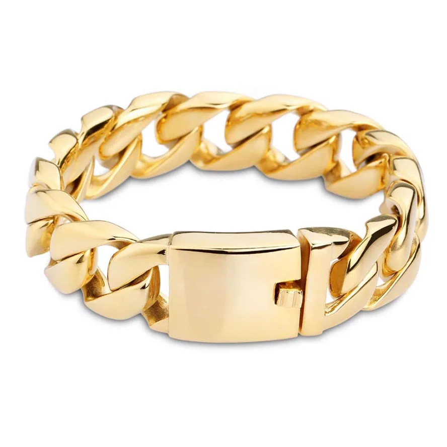 

Shop exquisite cuff fashion trendy 2016 new gold color titanium bracelets for men