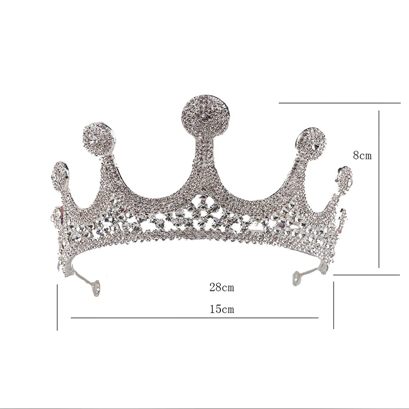 Корона для невесты Свадебная вечеринка сплав короны горный хрусталь кристалл аксессуары для волос KQS8