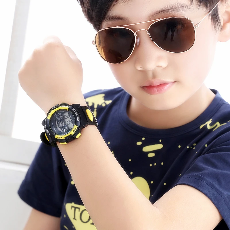 Coolboss брендовые Детские часы светодиодные цифровые часы для детей спортивные часы для мальчиков Студенческие многофункциональные наручные часы детские часы Relogio Infantil