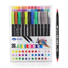 Sipa 36 частей акварель пера кистью графический Рисунок Книги по искусству двойной Совет эскиз фломастеры для каракули, иллюстрации, раскраски, Дизайн