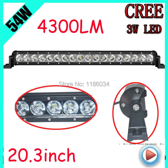 

20.3inch 54W 4300LM 10~30V,6500K,LED working bar,Boat,Bridge,Truck,SUV Offroad car,troops,1pcs/set+Free ship!,black,9W 36W 45W!
