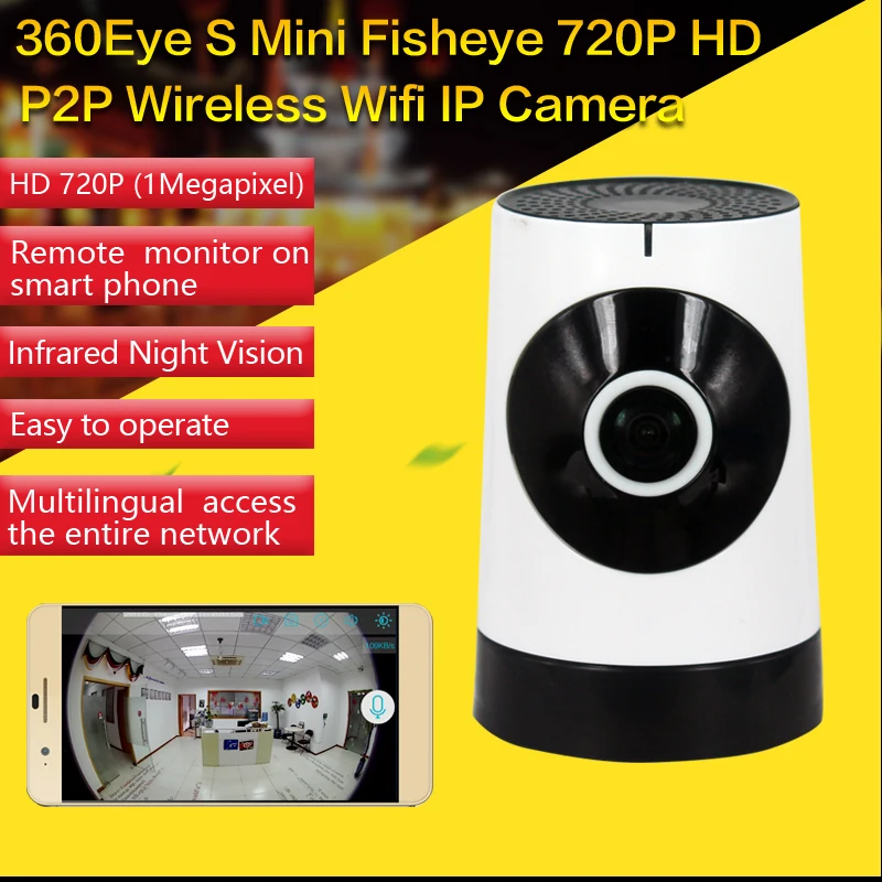 

Wireless Baby Monitor WiFi Camera Fisheye with Motion Detection Intercom HD 720P Live Video Baby Electronic Monitor Nanny Cams