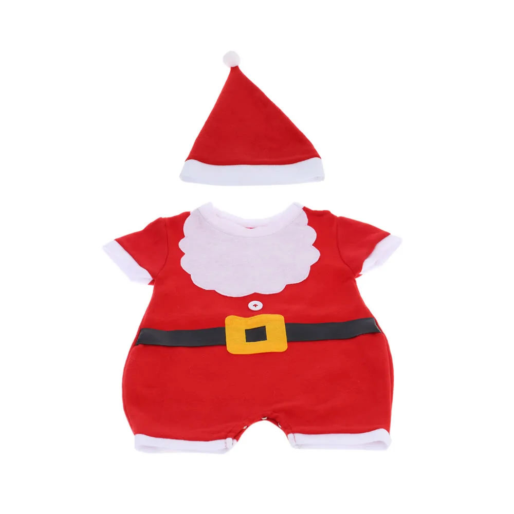 Christmas Baby Gift Clothes Romper Hat Bib Sets Cute Santa Bebe One-Piece Fleece Cap Fashion Boys Outfits Free Ship | Дом и сад