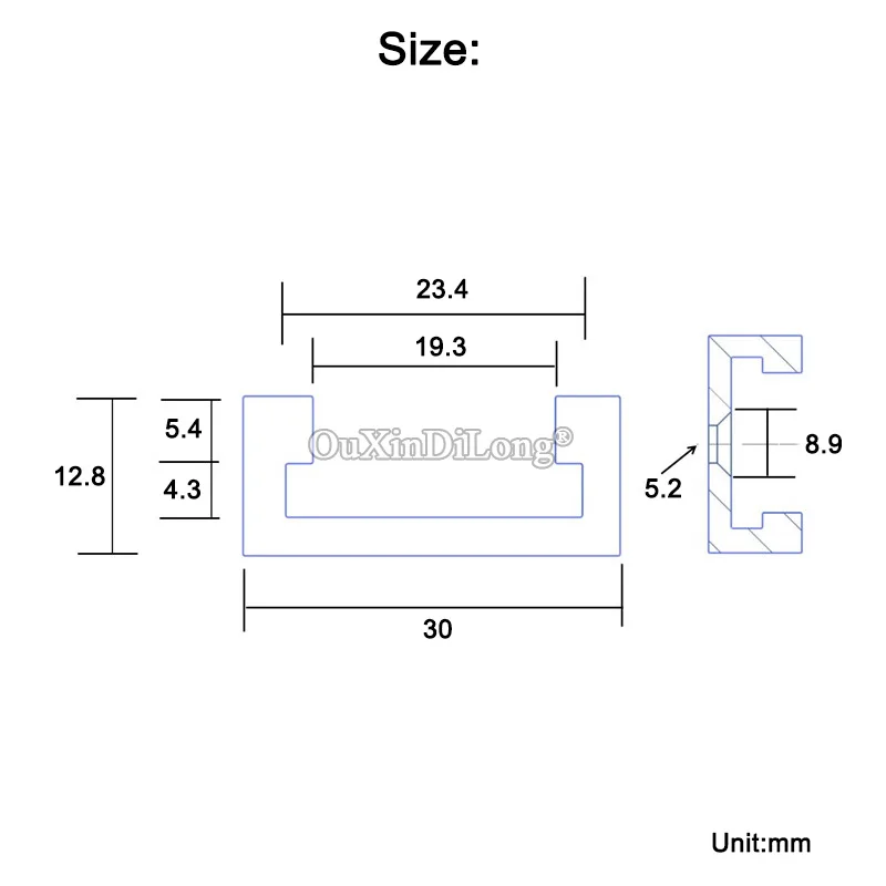 2PCS Length 500mm T-tracks T-slot Miter Track Jig Fixture Slot For Router Table Band Saw T-tracks JF1634