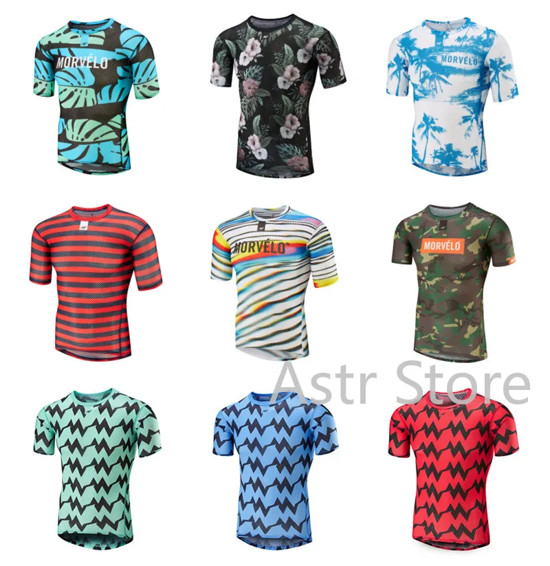 

2019 Morvelo New Baselayer Unrestrictive Fit with High Breathability Summer Short Sleeve Open Mesh Fabric Cycling Underwear Men