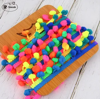 

20m/lot Ball Sweet Lace Trim1 Cm Diameter Ball MINI Pom Pom Fringe Trim 2.5Cm Wide Tape Sewing Accessory RS1950