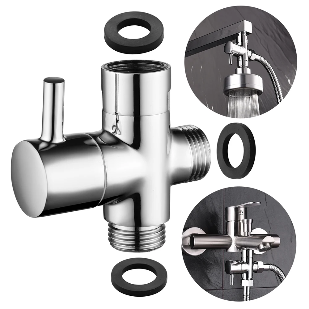 Free shipping brass 3 way diverter valve for handheld shower head or bath tap switch outlet t