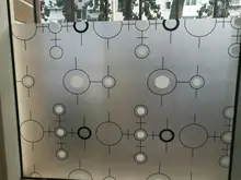 60*100cm top grade selfadhesive decorative frosted privacy window film for bathroom not peepping(circle)