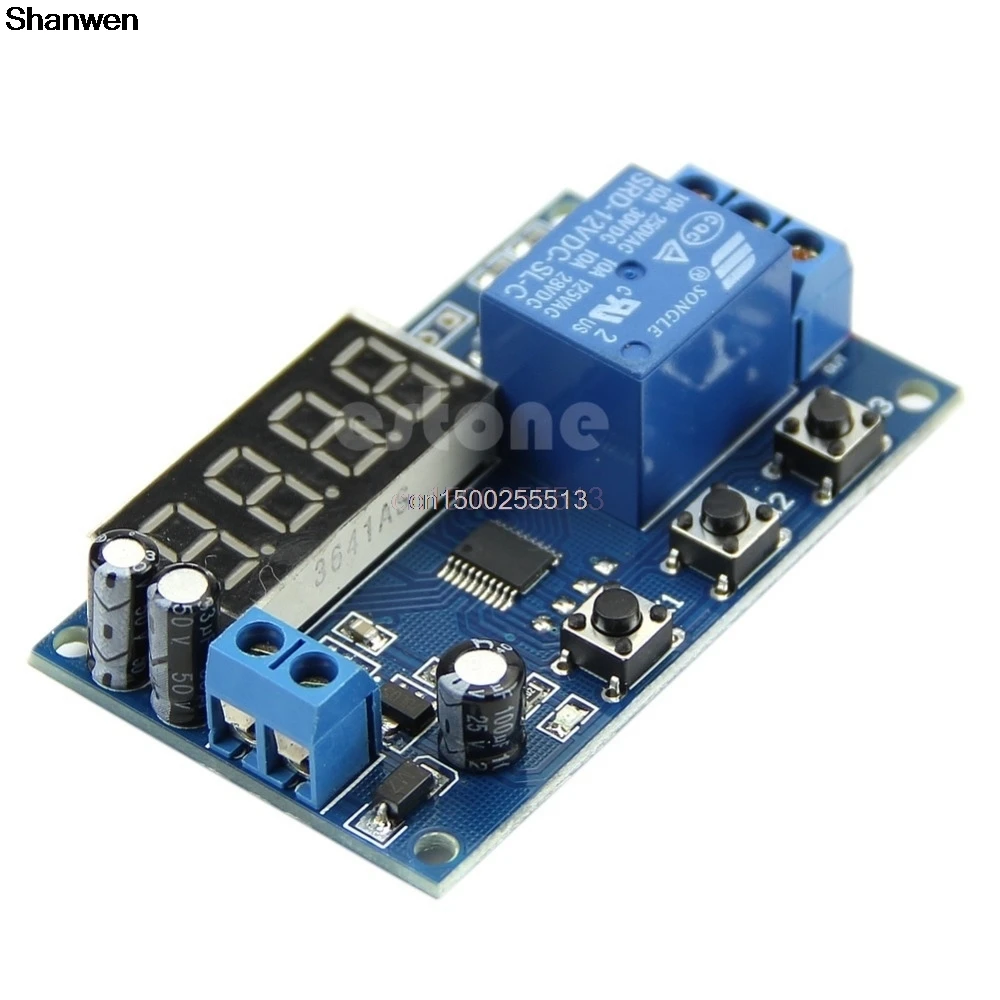 Automation DC 12V LED Display Digital Delay Timer Control Switch Relay Module ND