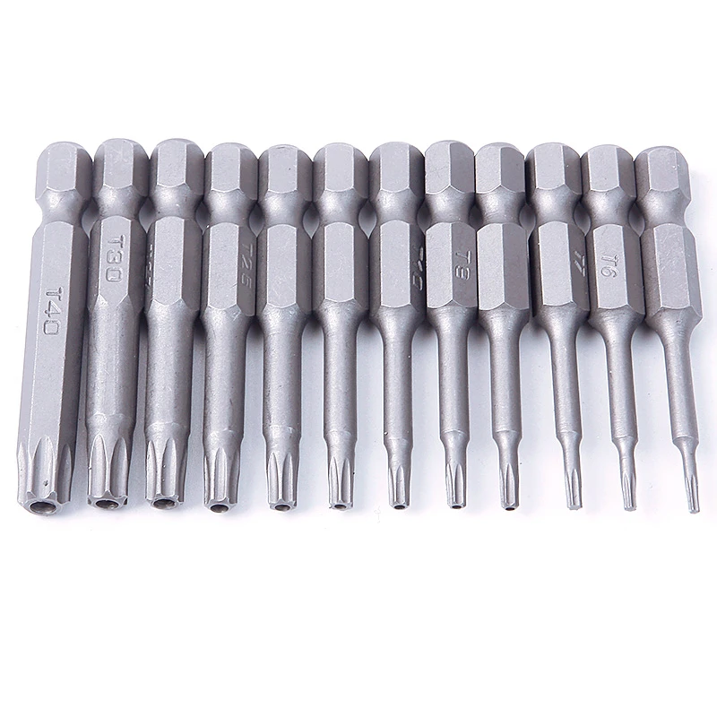 Security Bits 12pcs Set Quick Change Tamper Proof Torx Hex Screwdriver Magnetic