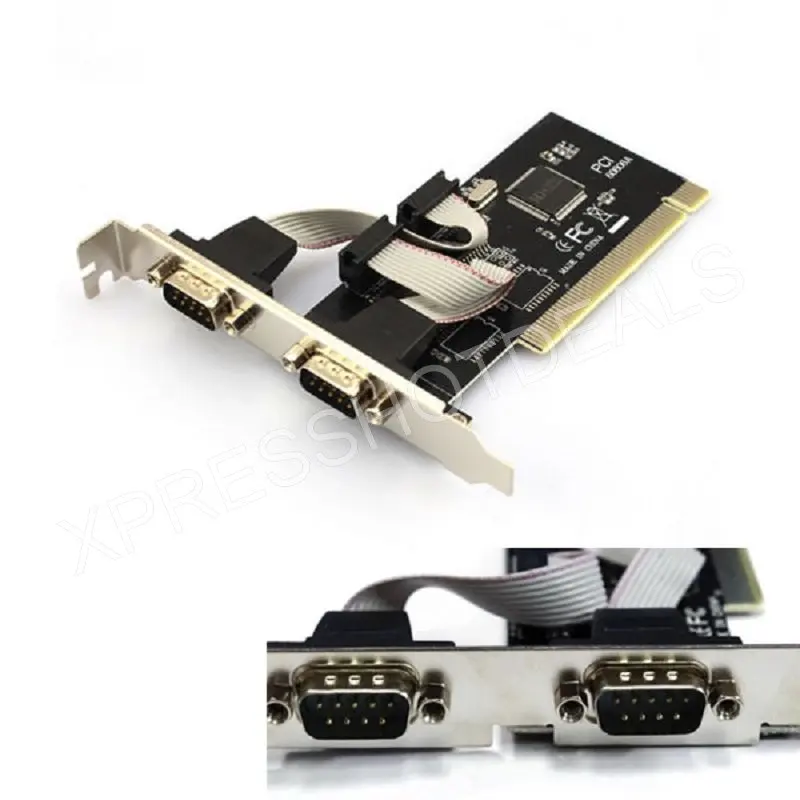 Двойной 2 RS232 RS-232 9 Pin порты СЕРИЙНЫЙ PCI карта расширения | Компьютеры и офис