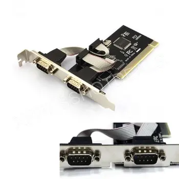 

Dual Two 2 RS232 RS-232 9 Pin Ports Serial PCI Expansion Card