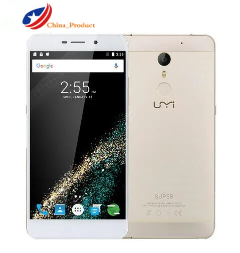 Original Umi Super Fingerprint Unlocked Smartphone Android 6 0 MTK6755 Octa Core Cell Phones 5 5