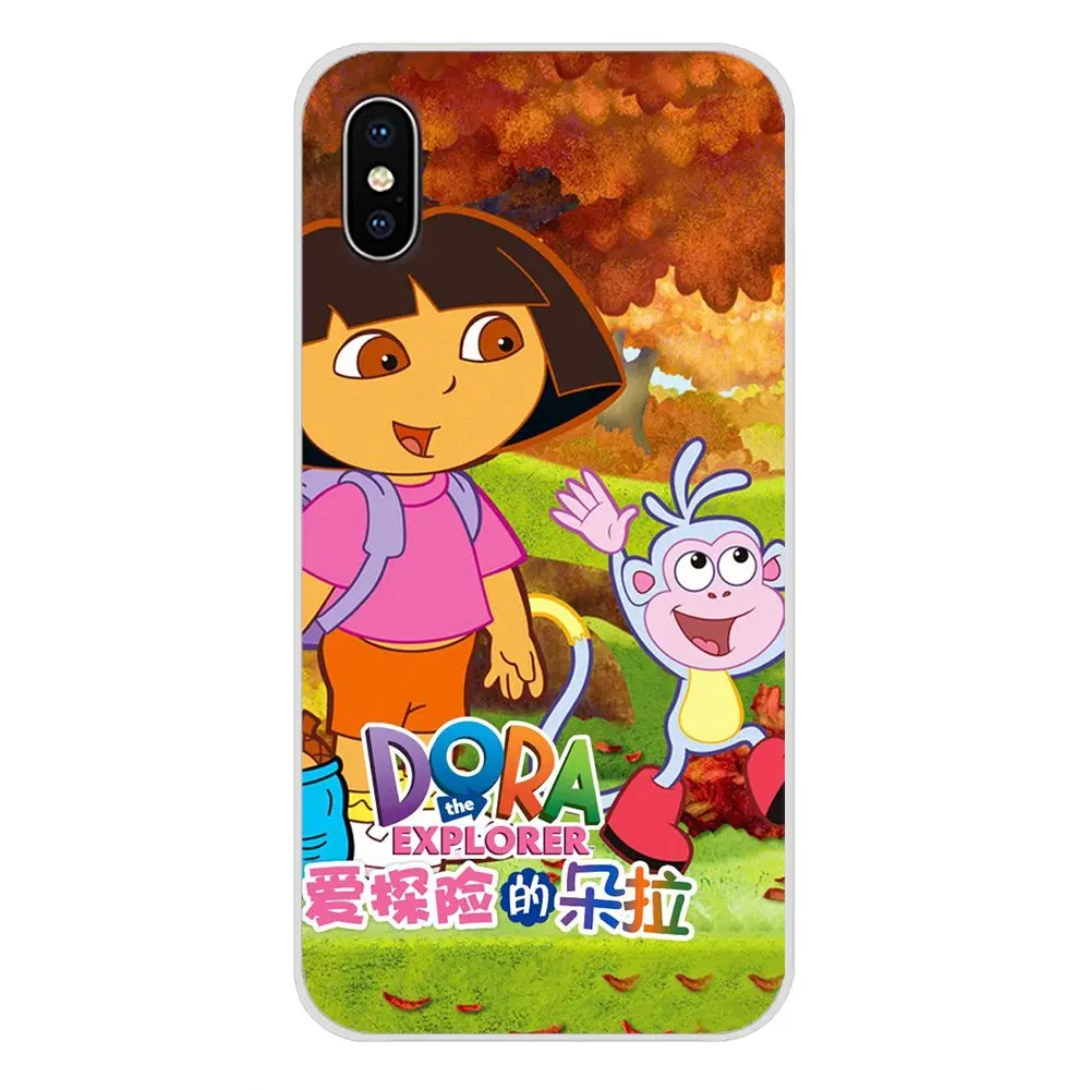 Мягкие прозрачные чехлы Dora The Explorer для Apple iPhone X XR XS MAX 4 5 6 6S 7 8 Plus ipod touch