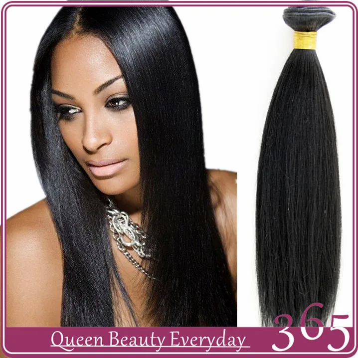 

Brazilian virgin hair,italian light yaki human hair extension weave Natural black 1B unprocessed hair UPS/DHL Free shipping