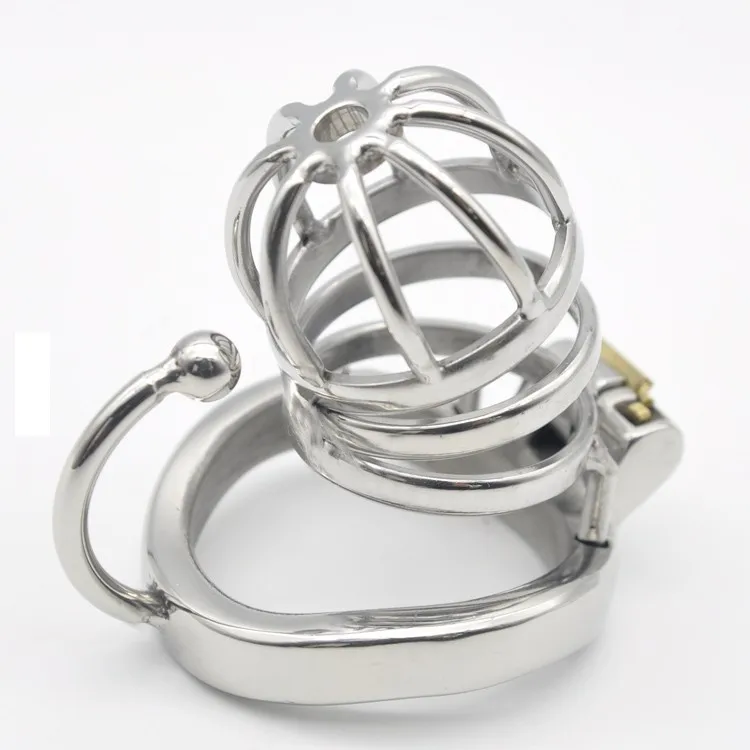 Stainless-Steel-Male-Chastity-Small-Cage-with-Base-Arc-Ring-Devices-C275