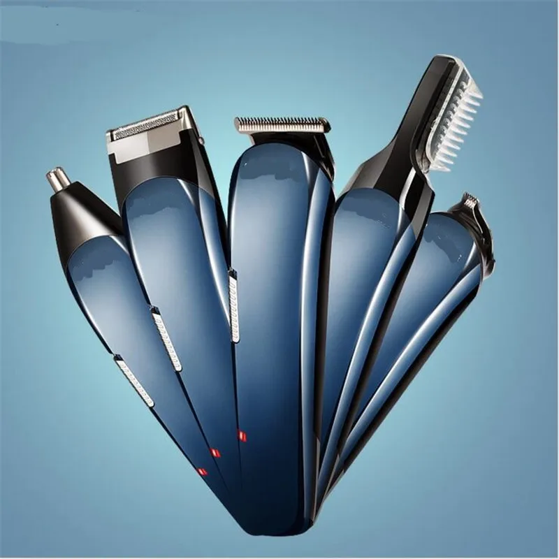 

5 In 1 Hair Trimmer Electric Man Grooming Kit Beard Shaver Nose Haircut Clipper Hairdressing Lettering Barber Styling Cutter Set