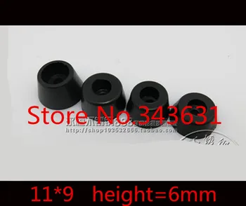 

100Pcs 11 x 9mm Black Durable Rubber Instrument Case Non-slip Cabinet Instrument Box Case Foot Bumpers Feet