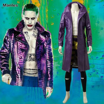 

DC Comics Joker Cosplay Costume Batman Joker Costume Cosplay Joker Trench Joker Outfit Halloween Costume Adult Men Movie Suit