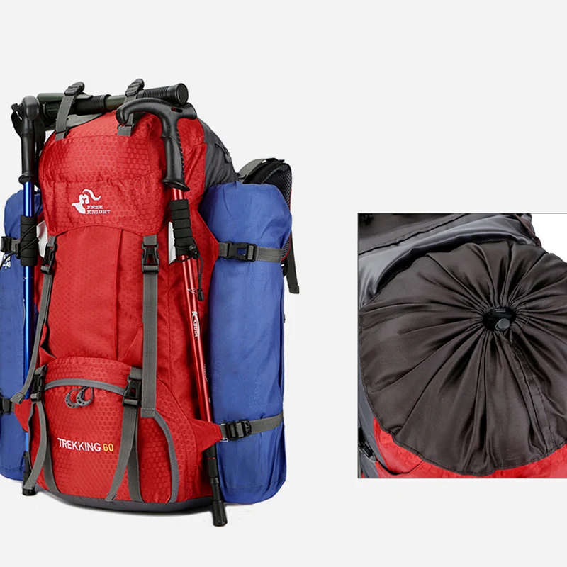 60л Открытый рюкзак для кемпинга водонепроницаемый походный большой дорожный рюкзак с дождевиком спортивная сумка рюкзаки с дождевиком WX120