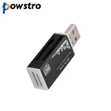Powstro 4 в 1 USB телефонный адаптер USB 2,0 Micro SD/TF SD PRO Duo устройство чтения карт памяти адаптер мини-считыватель карт случайные цвета