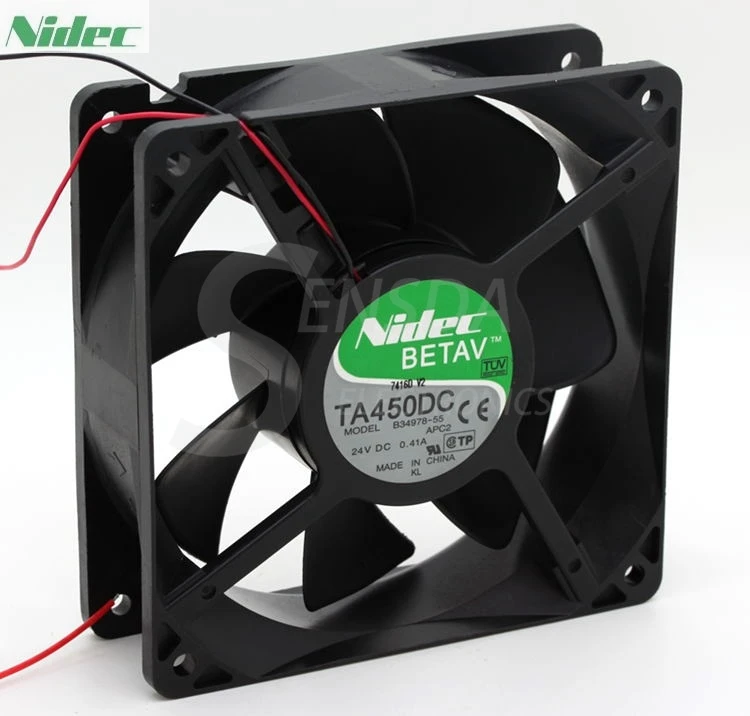 Для Nidec TA450DC B34978 55 12038 12 см 120 мм 24 В 0.41A 2 провода сервер инвертор осевой вентилятор