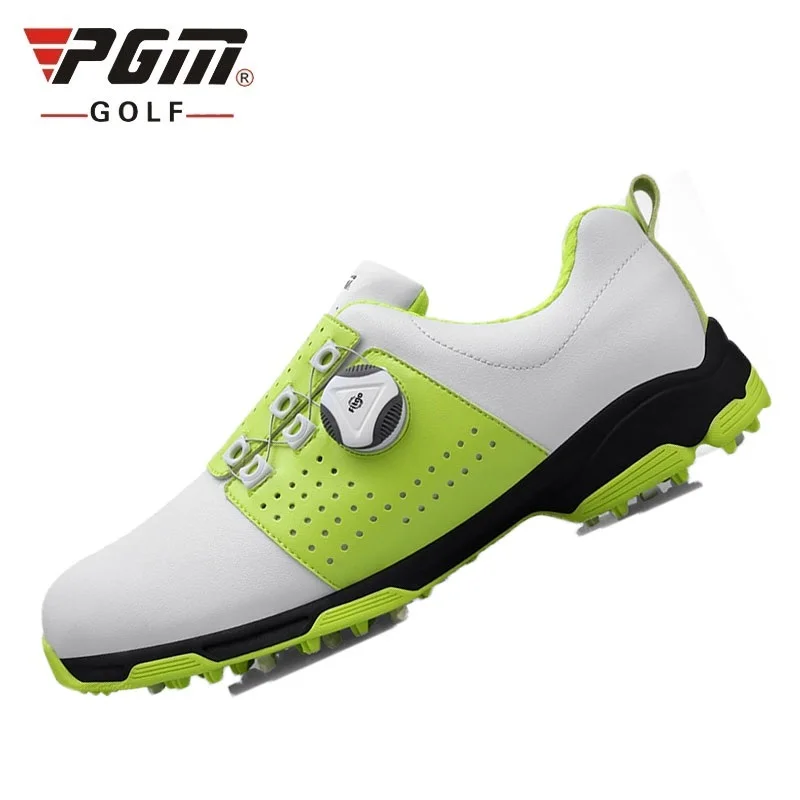 Masculino à Prova Sapatos de Golfe Absorção de Choque Sapatos de Treinamento Dwaterproof Água Esportes Prego Antiderrapante Rotativa Cadarços Tênis Eu39-44 D0473 Pgm