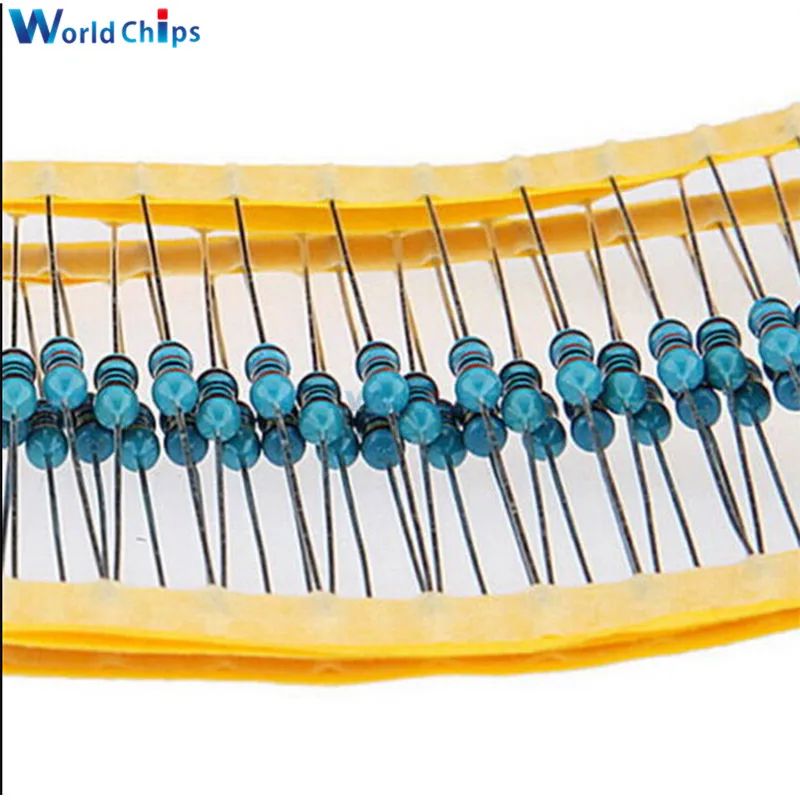 

1 Pack 20 Kinds 400Pcs 1/4w Resistance 1% Metal Film Resistor Resistance Bag Assortment Kit Set Each Kinds 20PCS
