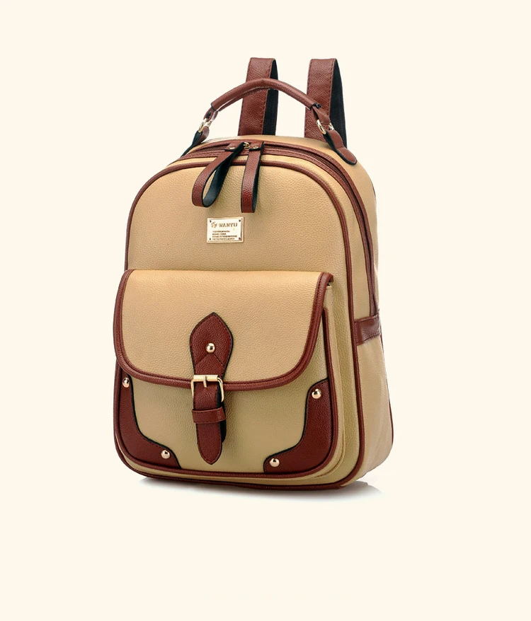 Для женщин Колледж ветер сумки на плечо школьная сумка из искусственной кожи Материал рюкзак в английском стиле для отдыха и путешествий рюкзак