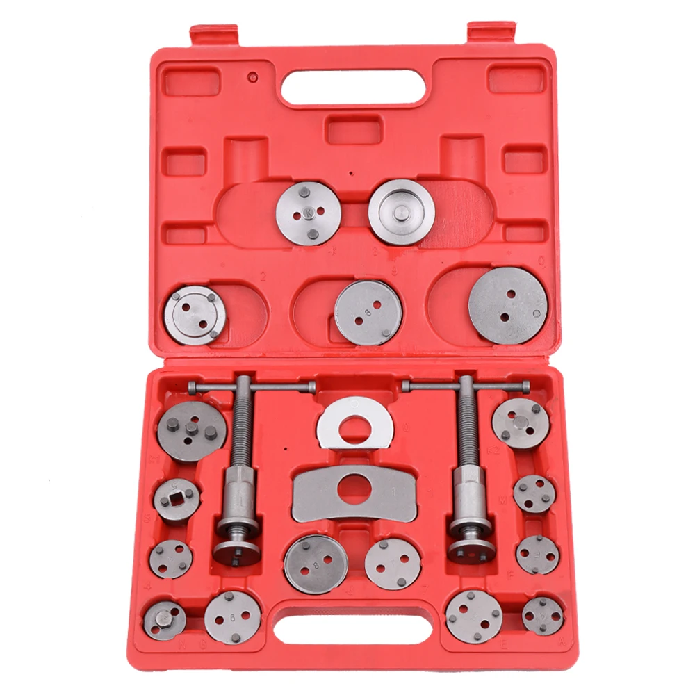 

21pcs Auto Universal Tools Disc Brake Caliper Car Wind Back Pad Piston Compressor Automobile Garage Repair hand Tool Kit Set