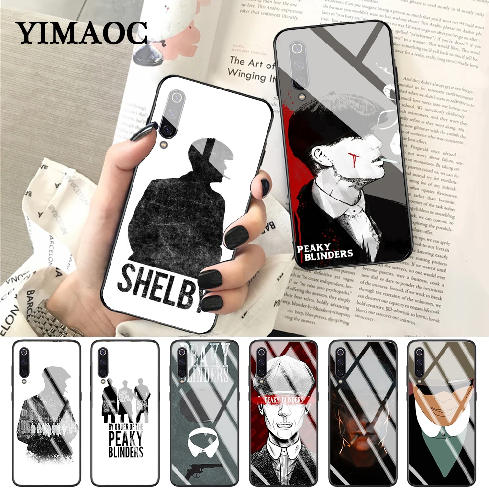 

YIMAOC Peaky Blinders Cross Logo Coque Glass Case for Xiaomi Redmi 4X 6A note 5 6 7 Pro Mi 8 9 Lite A1 A2 F1