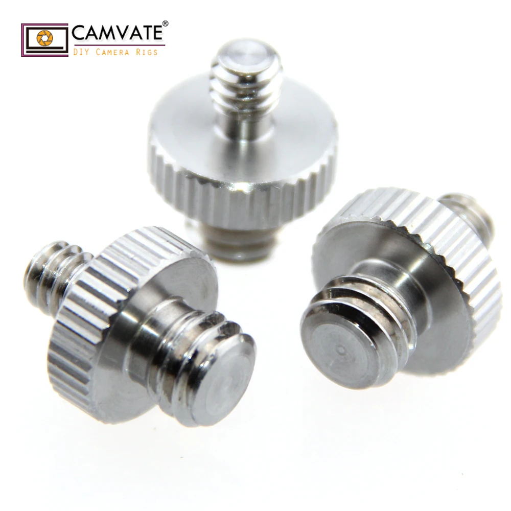 Camvate 1/4 &quotMale to 3/8&quot Male двухсторонний винтовой адаптер (упаковка из 3) C1228