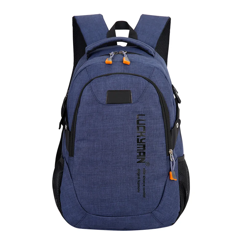 Fashion Men Male Canvas Backpack College Student School Backpack Bags