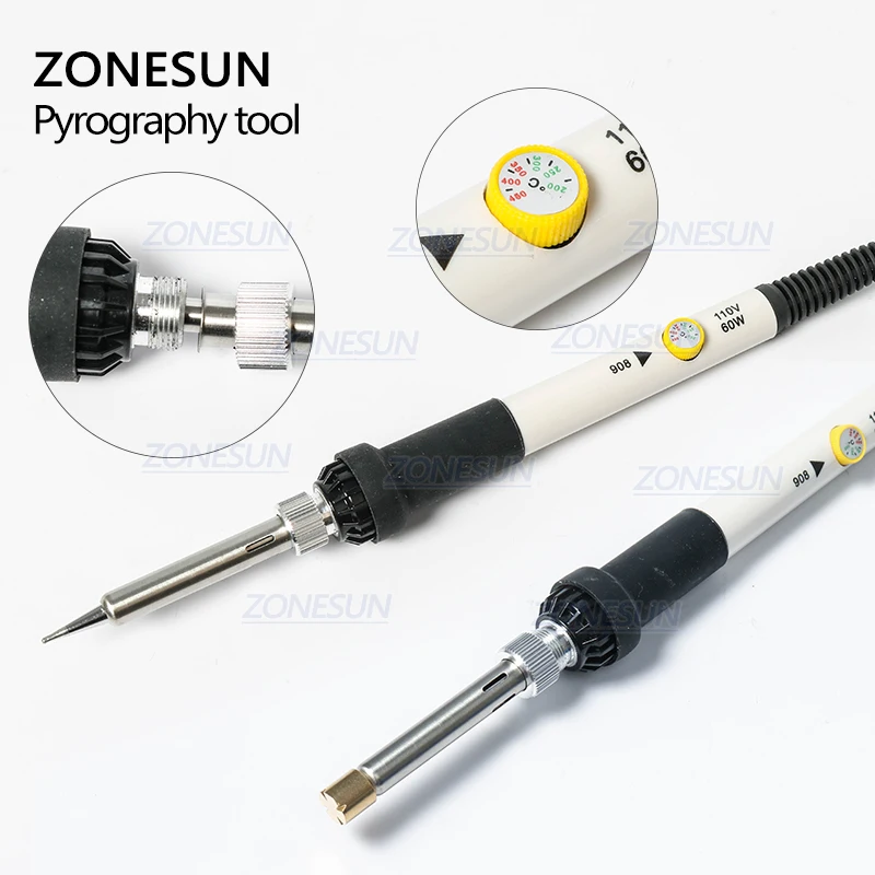 ZONESUN горячее тиснение из фольги паяльник инструмент для резьбы Пирография