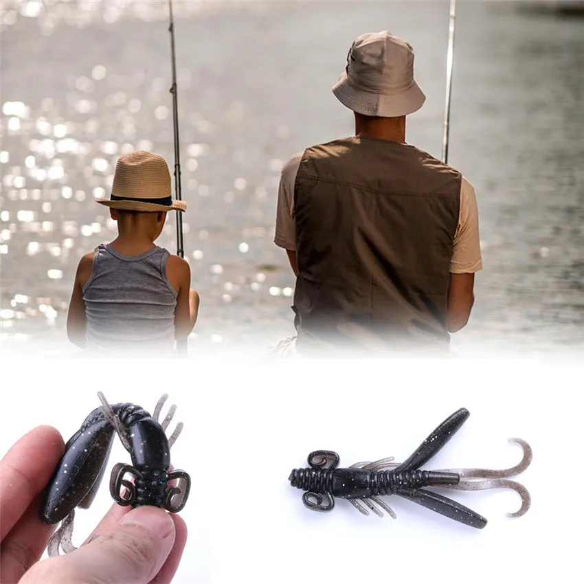 

5pcs Soft Worm Baits Shrimp Sea Saltwater Fishing Lures Artificial Baits Tackle Crankbait Bait Freshwater Saltwater Lures 4A