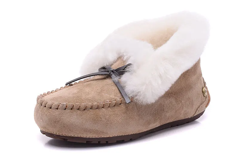 Женская обувь зимние сапоги на натуральном меху зимние сапоги из натуральной кожи женские Теплые ботильоны из натуральной шерсти Женская обувь - Цвет: sandy