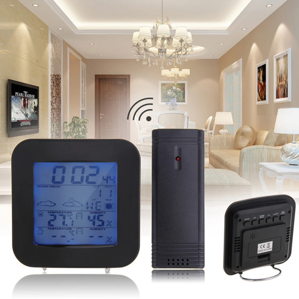 

Wireless Sensor Home Thermometer Hygrometer Digital Temperature Humidity Meter Indoor Outdoor LED Ambient Weather Station