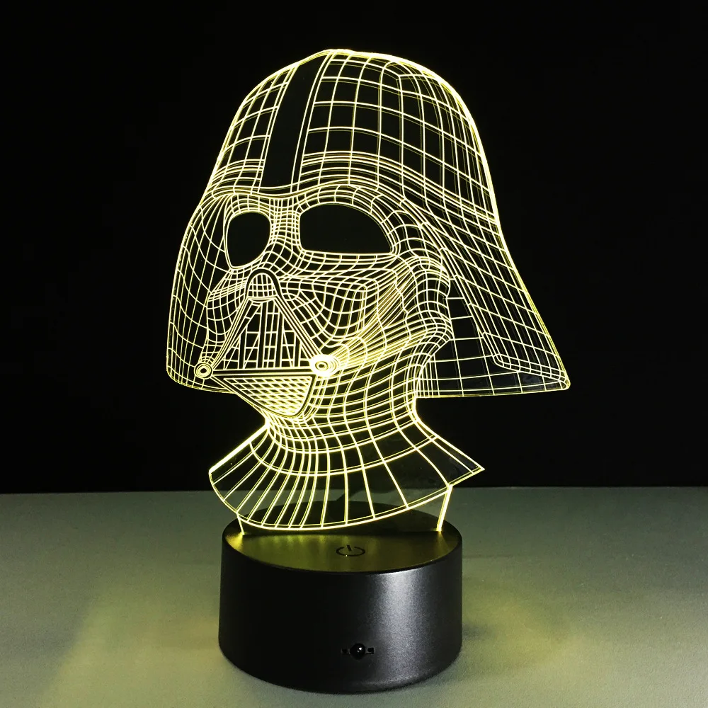  Star Wars Darth Vader 3D LED Table Lamp Night Light 7 Colorful Children Lighting Gift Baby Nightlig - 32915952596