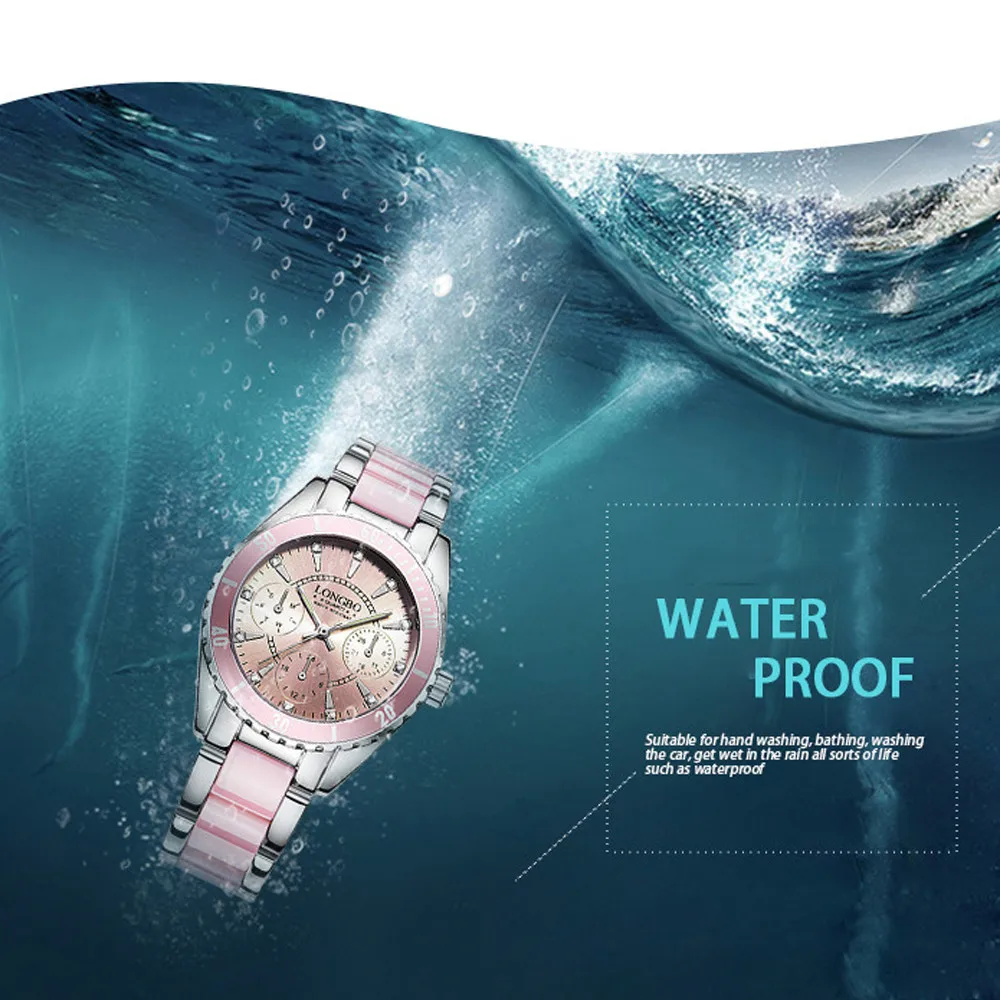 LONGBO Brand Fashion Watch Women Luxury Business Ceramic And Alloy Bracelet Wristwatch Bilateral Press Button Gift Dropshipping LONGBO Brand Fashion Watch Women Luxury Business Ceramic And Alloy Bracelet Wristwatch Bilateral Press Button Gift Dropshipping