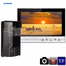 DIYSECUR 9inch Video Record/Photograph Video Door Phone Doorbell Home Security Intercom System RFID Camera IR Night Vision