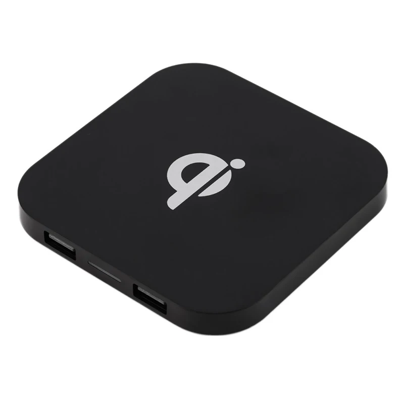 Модное USB Qi зарядное устройство Kebidu Q8 беспроводное черный квадратный зарядный