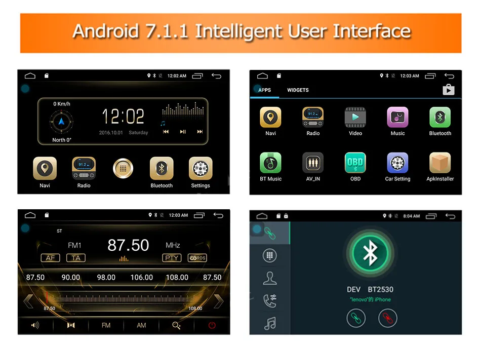 Top New Arrival! 7" HD1024*600 Car multimedia Player Navigation GPS DVD for Fiat Grande Punto/Linea 2007-2012 android 7.1 system 39