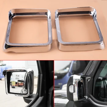 

beler 2PCS Chrome ABS Rearview Mirror Decoration Frame Cover Trim Rain Eyebrow Fit For Jeep Wrangler JL 2018 Accessories