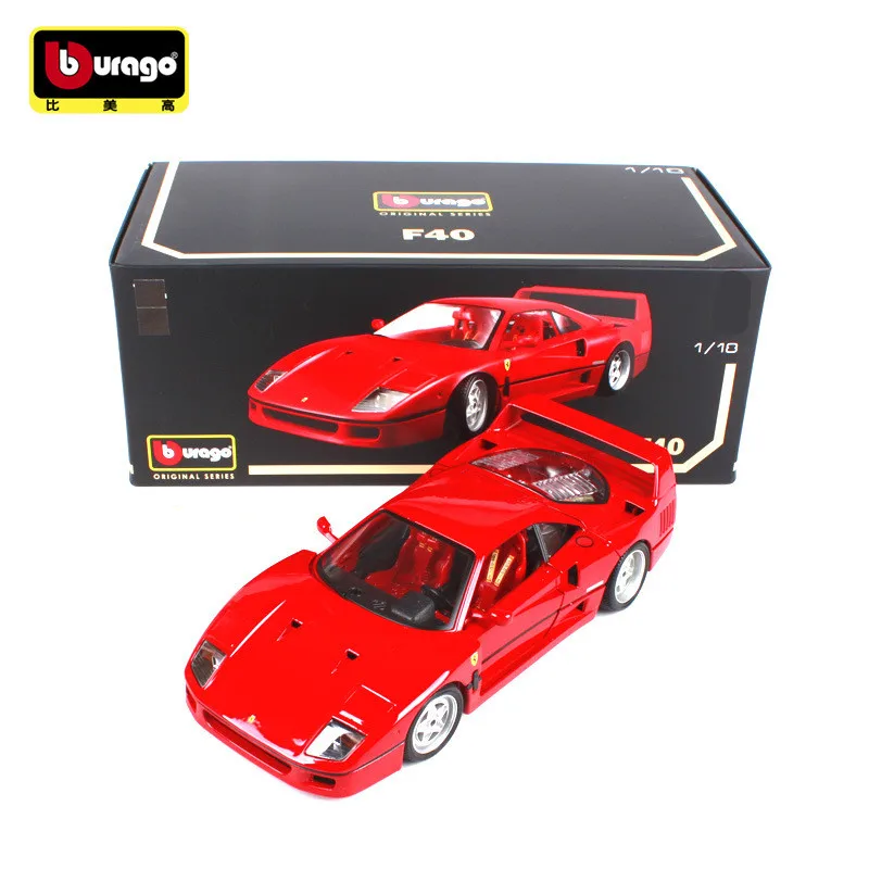 1:18 литая под давлением модель спортивного автомобиля игрушки для Ferraried F40 классическая версия с рулевым колесом управление передним колесом рулевая игрушка