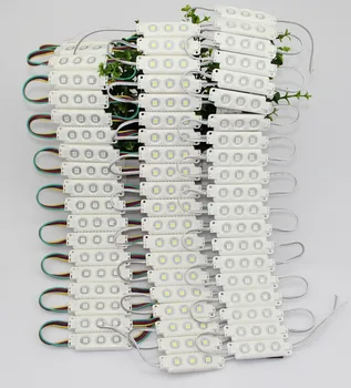 

20 pcs/lot LED 5050 3 LED Module 12V waterproof RGB Color changeable led modules lighting lnjection white PCB