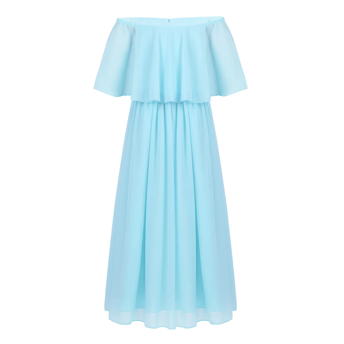 Tiaobug/платье с цветочным узором для девочек новое поступление, бальное платье из тюля без рукавов, вечерние платья из шифона для девочек, детские платья для причастия - Цвет: Sky Blue