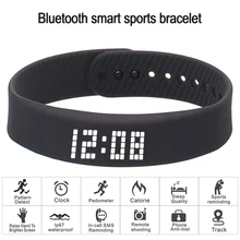 smart wristband 3D fitness tracker Bluetooth bracelet waterproof led display watch for huawei xiaomi Android IOS 2019 newversion